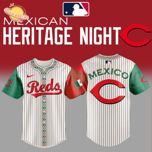 Cincinnati Reds Mexican Heritage Night Striped Combo Jersey