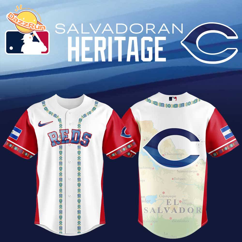 Cincinnati Reds Salvadoran Heritage 2025 Limited Jersey Cincinnati Reds Salvadoran Heritage 2025 Limited Jersey