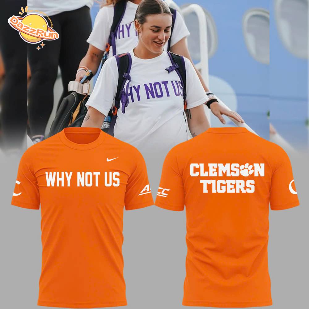 Clemson Softball ” Why Not US” TShirt – Orange Clemson Softball ” Why Not US” TShirt – Orange