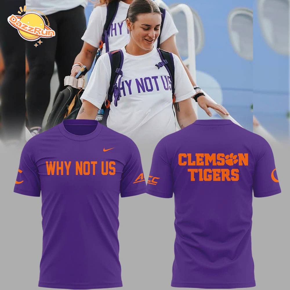Clemson Softball ” Why Not US” TShirt – Purple Clemson Softball ” Why Not US” TShirt – Purple