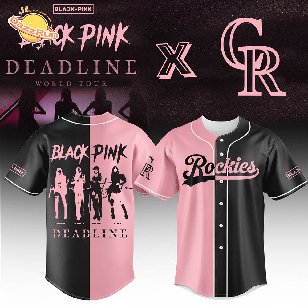 Colorado RockiesX Blackpink Baseball Jersey Colorado RockiesX Blackpink Baseball Jersey