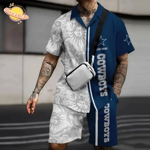 Dallas Cowboy Combo Hawaiian Shirt Custom Name Gift For Fan