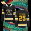 Wichita Thunder Black And White Hockey Jersey 2025 custom name and number