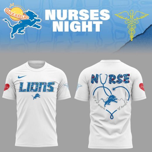 Detroit Lions Nurses Appreciation White TShirt