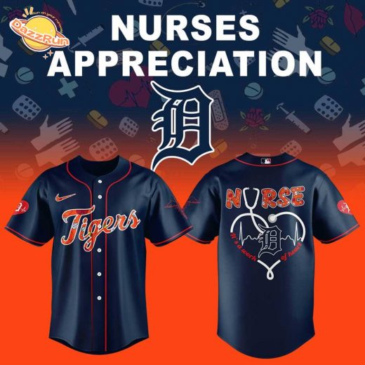 Detroit Tigers Nurses Appreciation Navy Blue Jersey