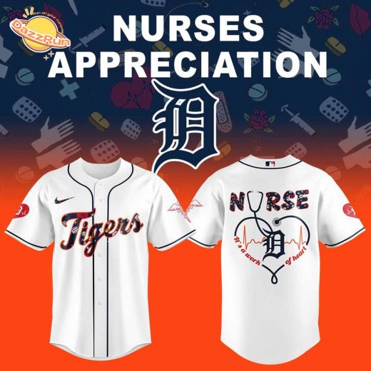 Detroit Tigers Nurses Appreciation White Jersey