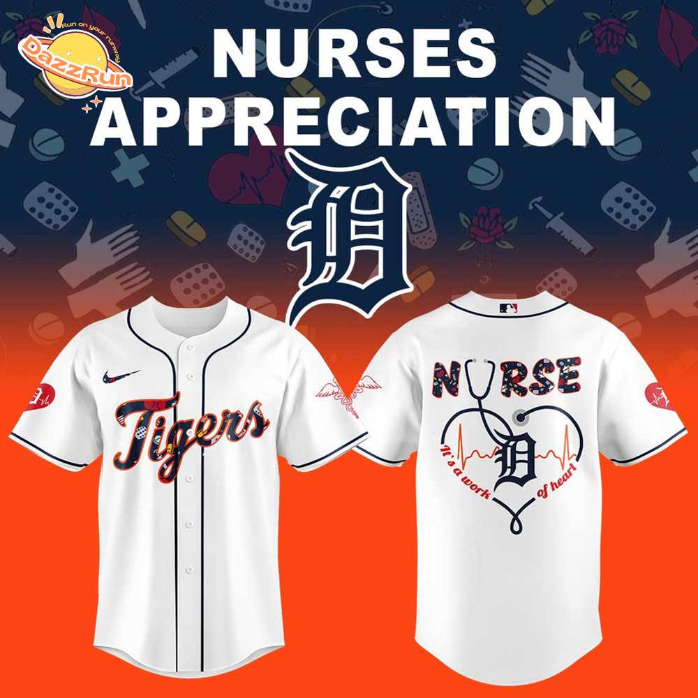 Detroit Tigers Nurses Appreciation White Jersey Detroit Tigers Nurses Appreciation White Jersey