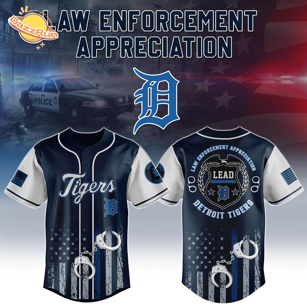 Detroit Tigers x Law Enforcement Jersey-3D Baseball Jersey Detroit Tigers x Law Enforcement Jersey-3D Baseball Jersey