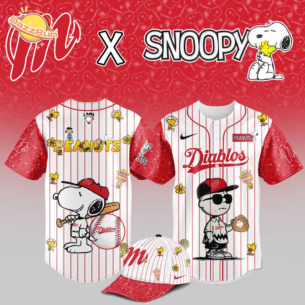 Diablos Rojos del México _ Snoopy Cute Jersey&Cap 2025 New Diablos Rojos del México _ Snoopy Cute Jersey&Cap 2025 New