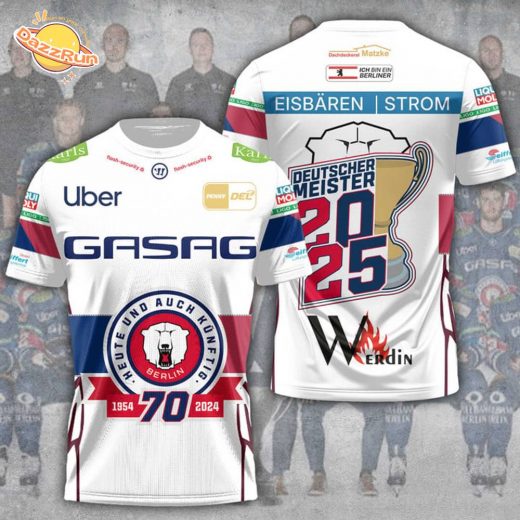 Eisbären Berlin Deutscher Meister 2025 3D T-Shirt