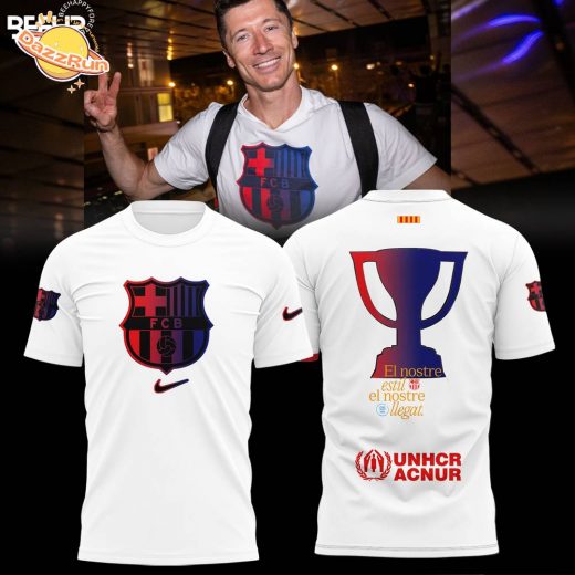 F.C Barcelona La Liga 2025 Champions White Shirt
