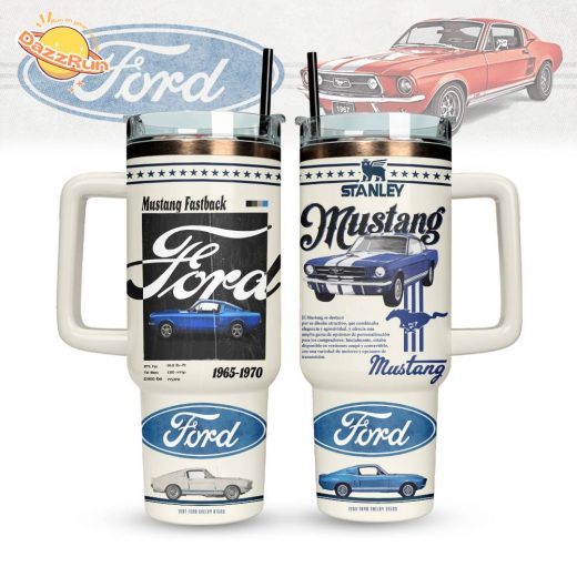 Ford Mustang Custom Stanley Quencher 40oz Stainless Steel Tumbler With Handle