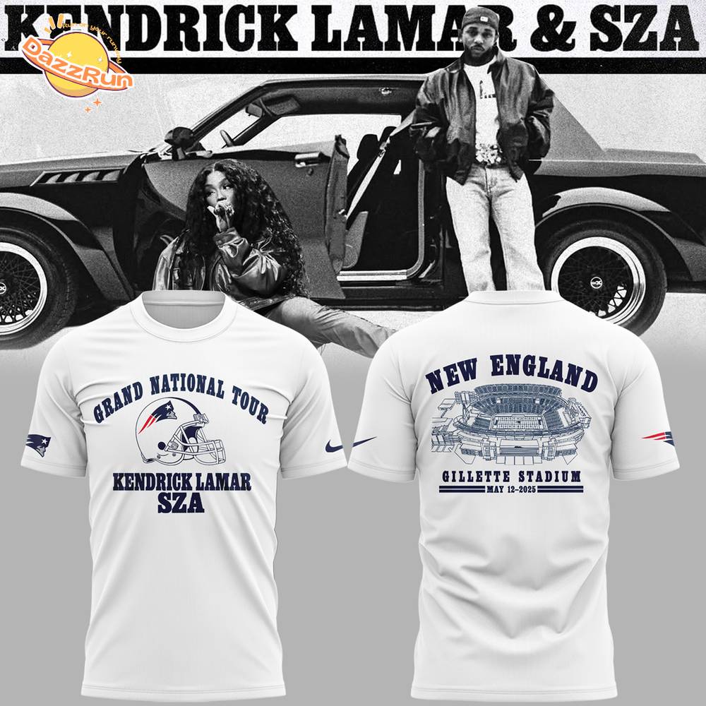 Grand National Tour x New England Patriots White Tshirt 2025 Grand National Tour x New England Patriots White Tshirt 2025
