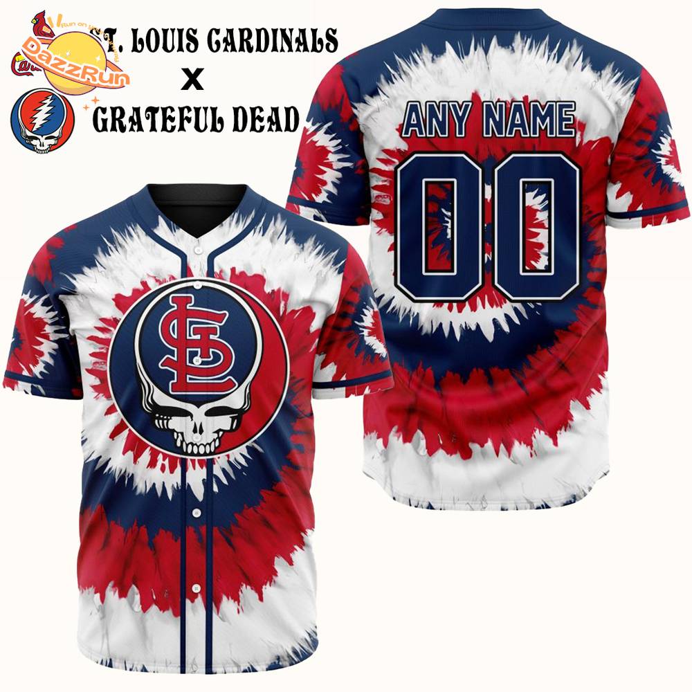 Grateful Dead x St. Louis Cardinals 5-3D Baseball Jersey Grateful Dead x St. Louis Cardinals 5-3D Baseball Jersey