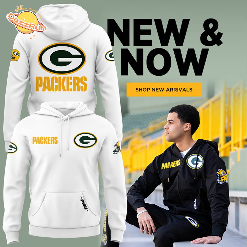 Green Bay Packers 2025 White Hoodie For Fans Green Bay Packers 2025 White Hoodie For Fans