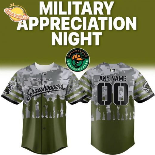 Greensboro Grasshoppers x Military Day Baseball Jersey 2025