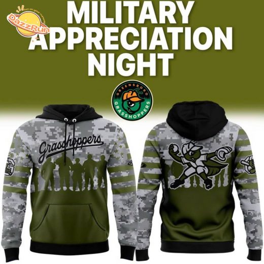 Greensboro Grasshoppers x Military Day Hoodie 2025