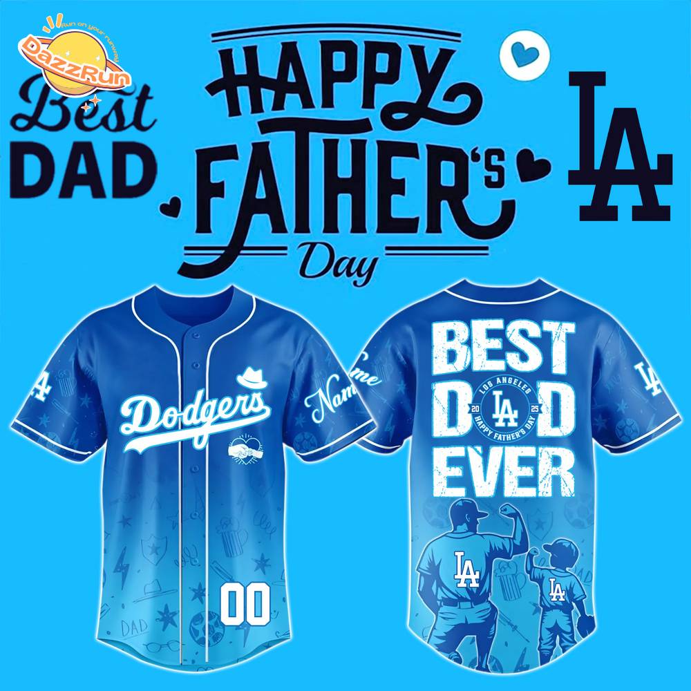 Happy Father's Day x Los Angeles Dodgers-3D Baseball Jersey Happy Father's Day x Los Angeles Dodgers-3D Baseball Jersey