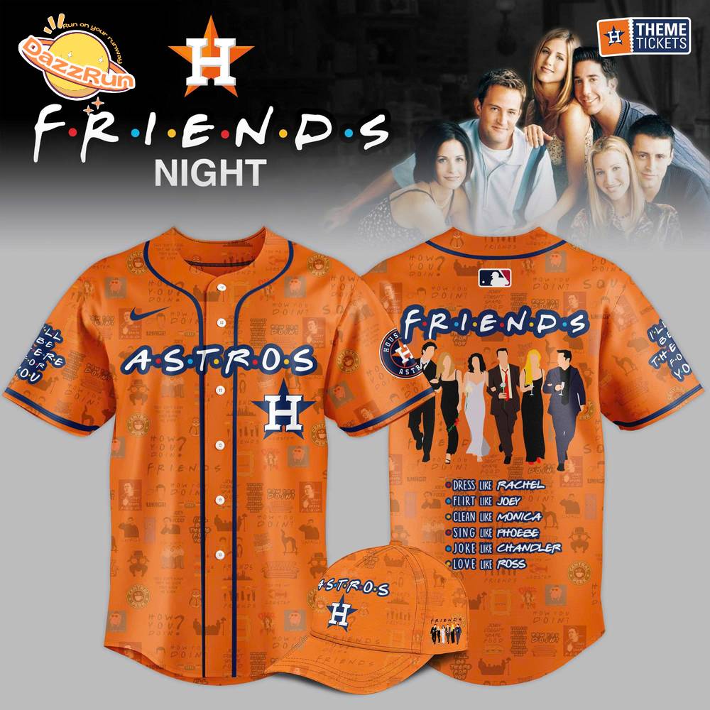 Houston Astros MLB x F.R.I.E.N.D.S Night Game Baseball Jersey 2025 Houston Astros MLB x F.R.I.E.N.D.S Night Game Baseball Jersey 2025