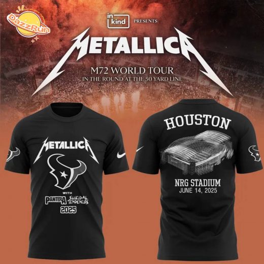 Houston Texans x Metallica tour 2025 Black tshirt