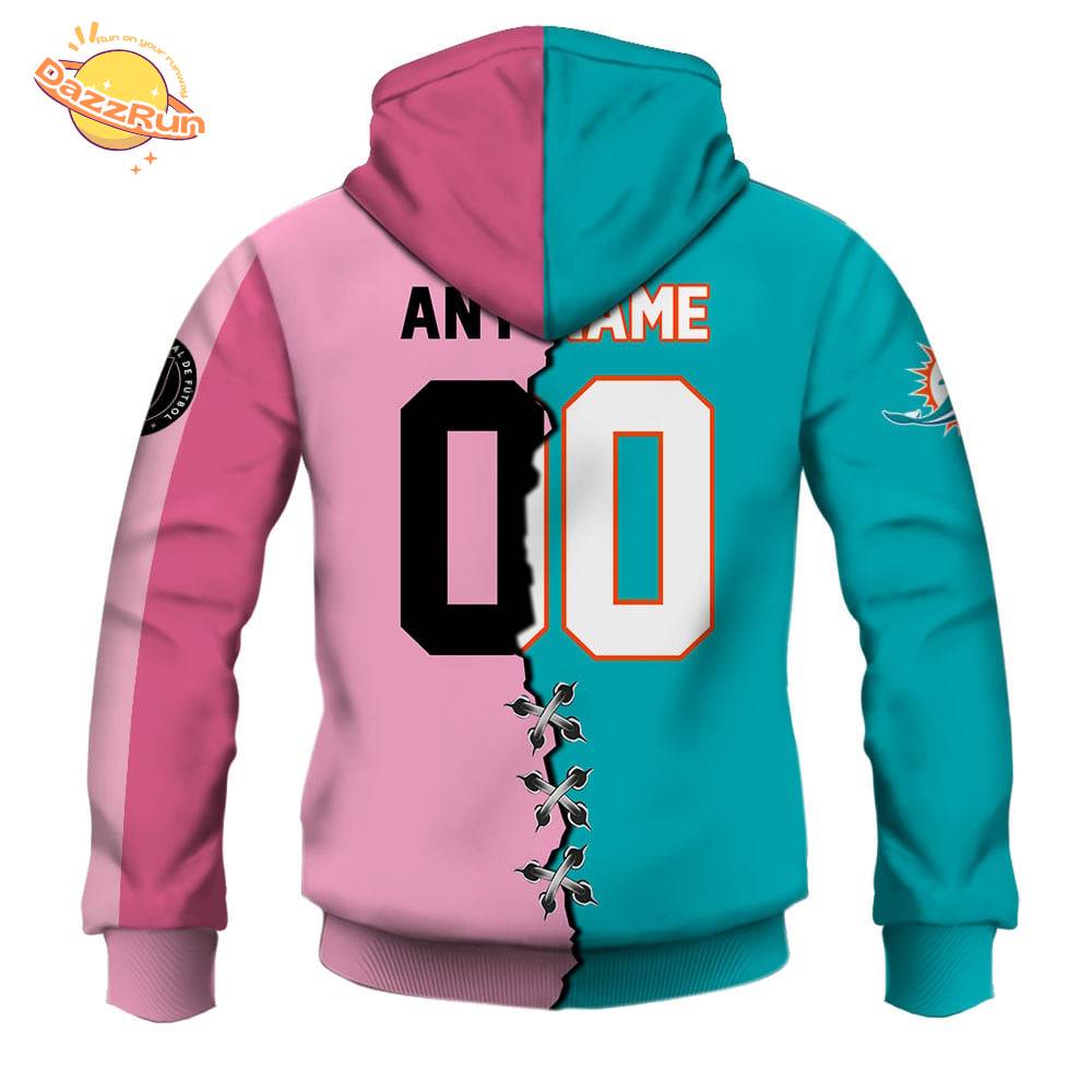 Inter Miami CF X Miami Dolphins (MLS x NFL) Special Hoodie Inter Miami CF X Miami Dolphins (MLS x NFL) Special Hoodie
