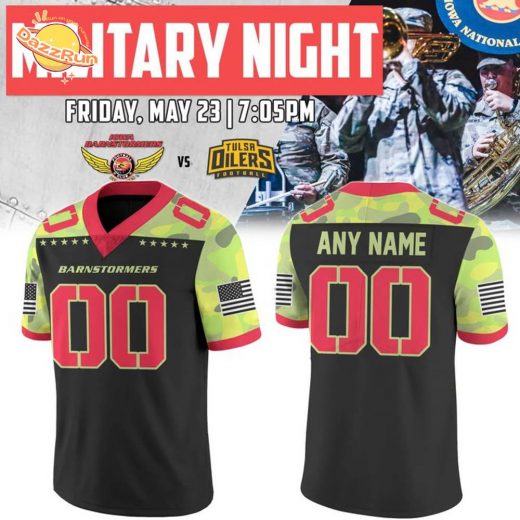 Iowa Barnstormers 2025 Military Night Football Jersey