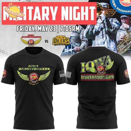 Iowa Barnstormers 2025 Military Night T-shirt