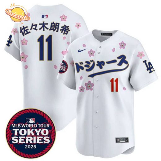 Kanji LA Dodgers Tokyo Series 2025 Vapor Limited Jersey White