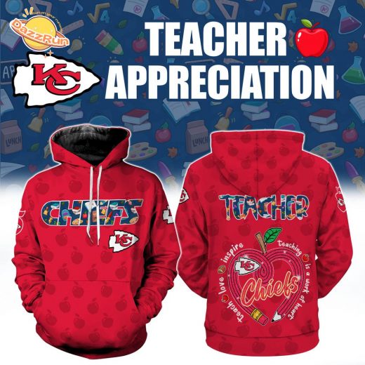 Kansas City Chiefs TEACHER APPRECIATION-3D Unisex Hoodie