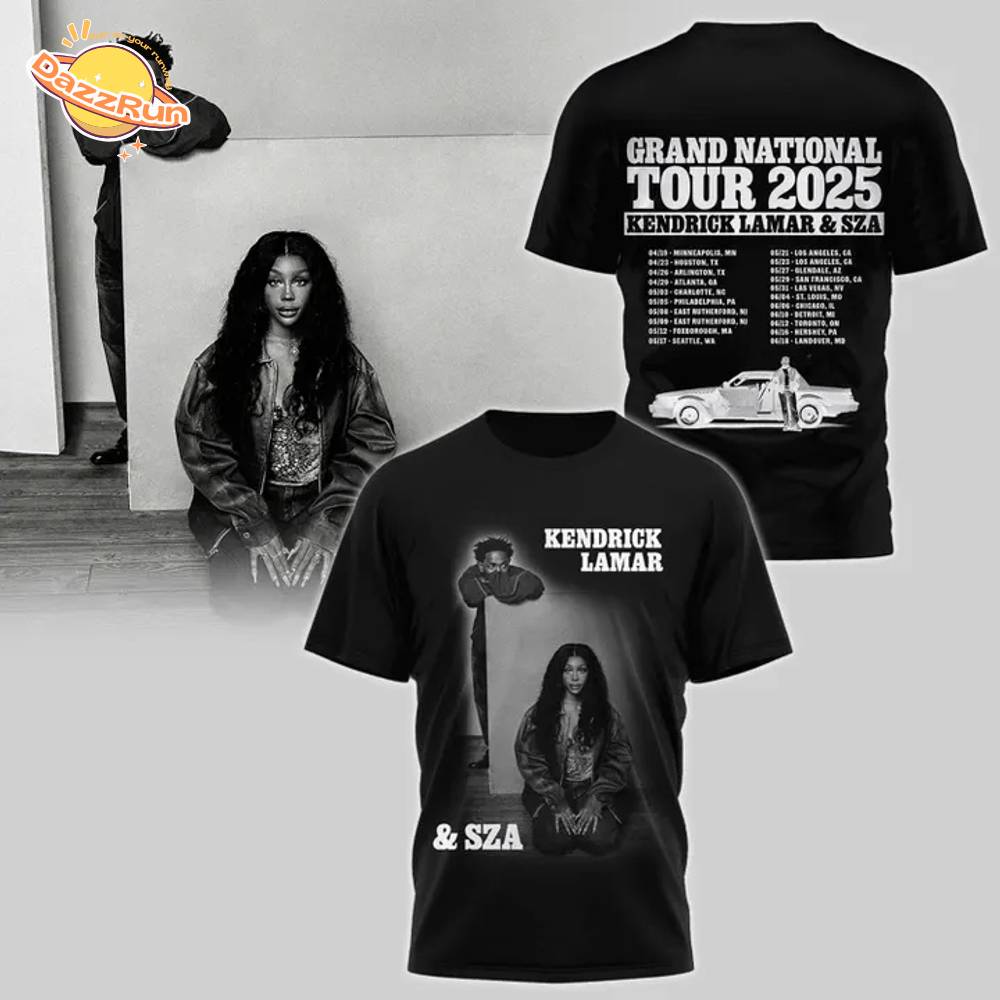 Kendrick Lamar xSZA Grand National Tour 2025 Tshirt Kendrick Lamar xSZA Grand National Tour 2025 Tshirt