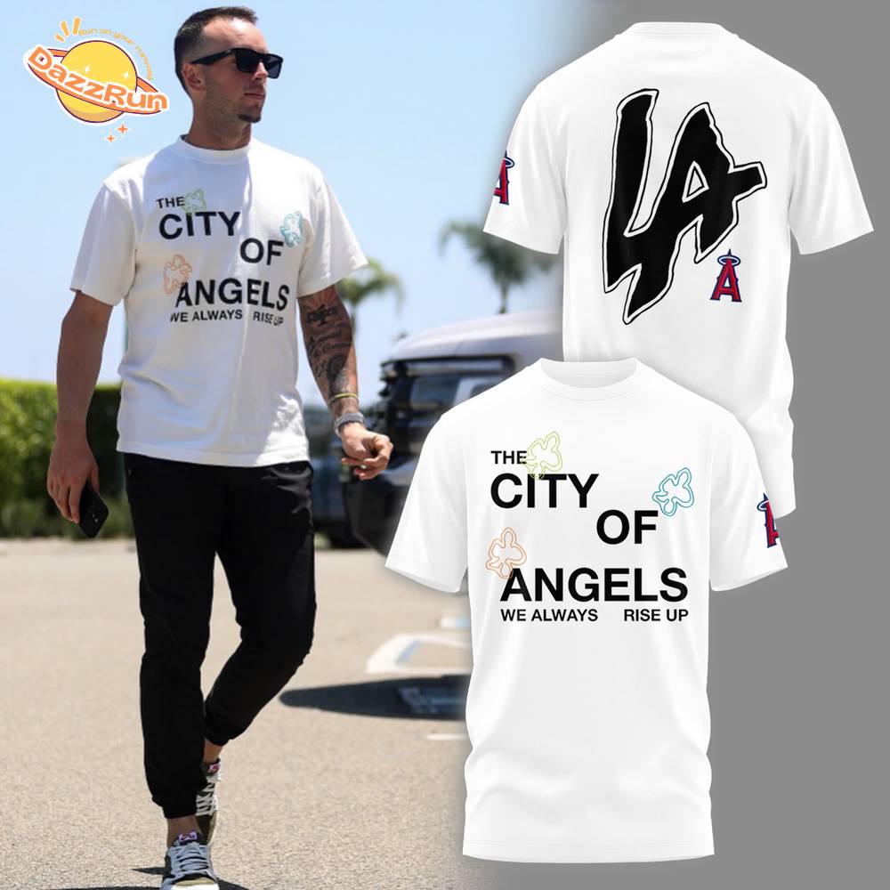 LA Angels “The city of Angel” Combo White Tshirt LA Angels “The city of Angel” Combo White Tshirt