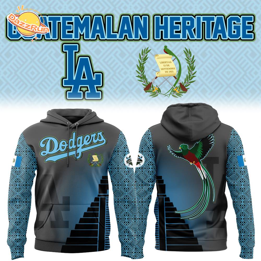 LA Dodger Guatemalan Heritage Night Hoodie LA Dodger Guatemalan Heritage Night Hoodie