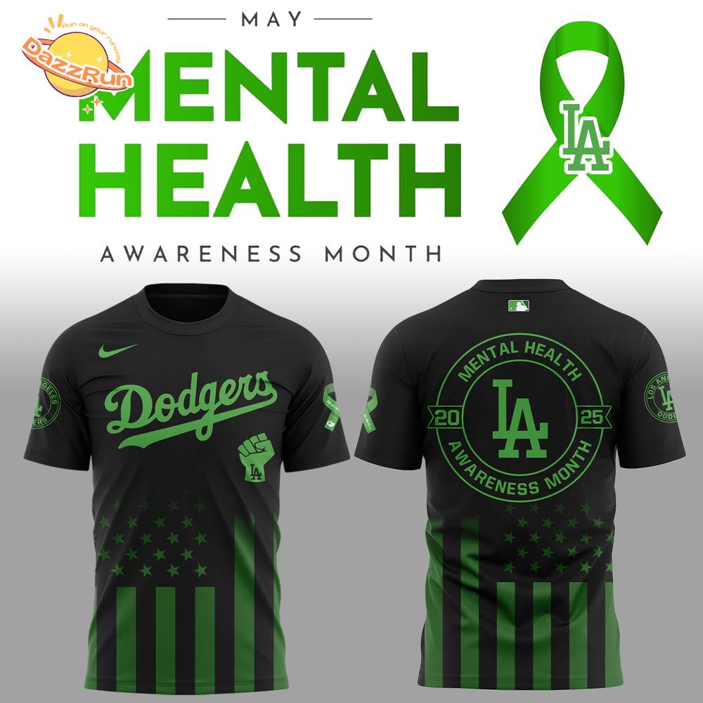 LA Dodgers x Mental Health Awareness Month 2025 Tshirt LA Dodgers x Mental Health Awareness Month 2025 Tshirt