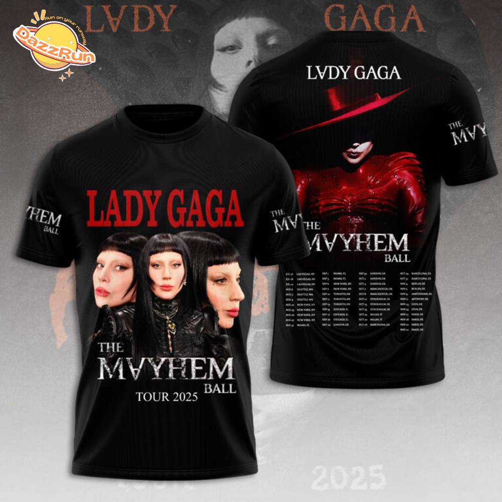Lady Gaga The Mayhem Ball Tour 2025 T-Shirt – Gothic Concert Tee for Fans & Collectors Lady Gaga The Mayhem Ball Tour 2025 T-Shirt – Gothic Concert Tee for Fans & Collectors