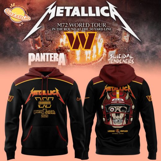 Limited Edition M72 World Tour With Pantera And Suicidal Tendencies x Washington Commanders Hoodie 2025