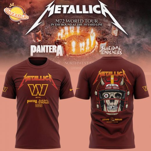 Limited Edition M72 World Tour With Pantera And Suicidal Tendencies x Washington Commanders Tshirt 2025