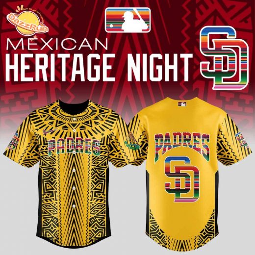 Limited Edition San Diego Padres Mexican Heritage Night Yellow Jersey