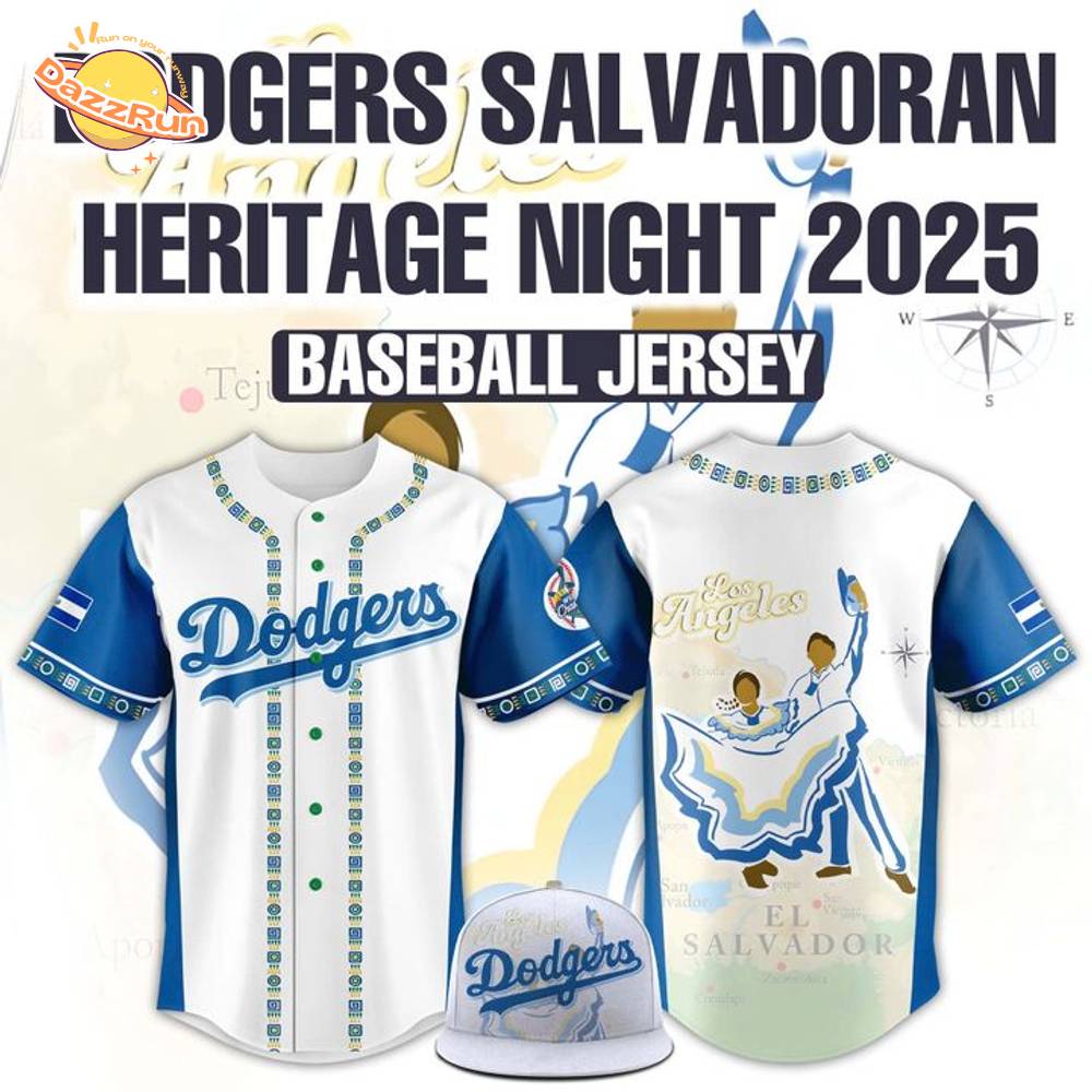 Los Angeles Dodgers 2025 Salvadoran heritage jersey Los Angeles Dodgers 2025 Salvadoran heritage jersey