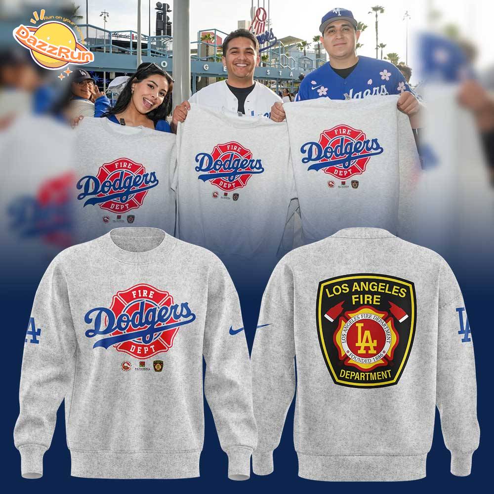 Los Angeles Dodgers Firefighter Appreciation Night Sweatshirt Los Angeles Dodgers Firefighter Appreciation Night Sweatshirt