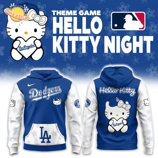 Los Angeles Dodgers With Theme Game Hello Kitty NIGHT Hoodie New Design 2025