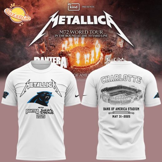 M72 World Tour x Carolina Panthers White Tshirt 2025