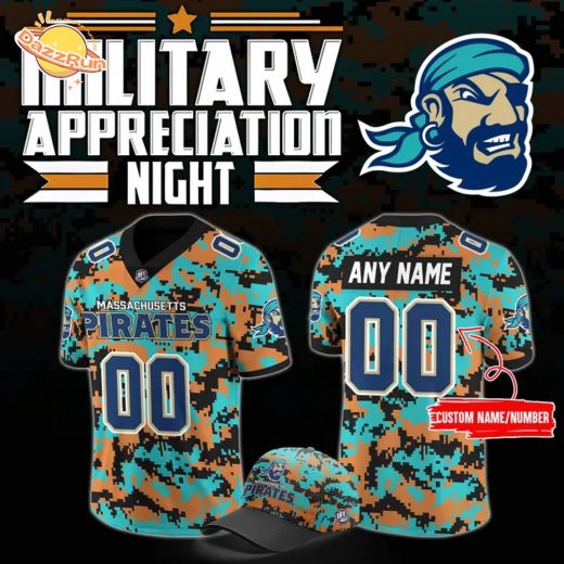 Massachusetts Pirates Military Nights Football Jersey 2025
