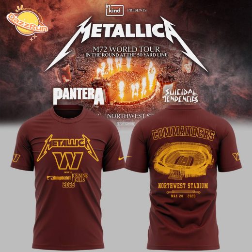 Metallic M72 World Tour x Washington Commanders Tshirt 2025