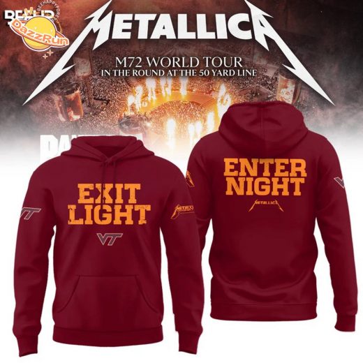 Metallica x Virginia “Exit Light Enter Night” Hoodie Red