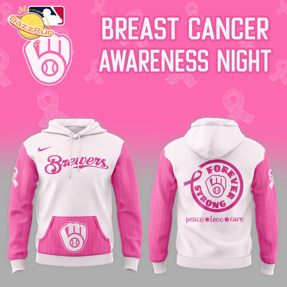 Milwaukee Brewers Cancer Awareness Day Hoodie Milwaukee Brewers Cancer Awareness Day Hoodie