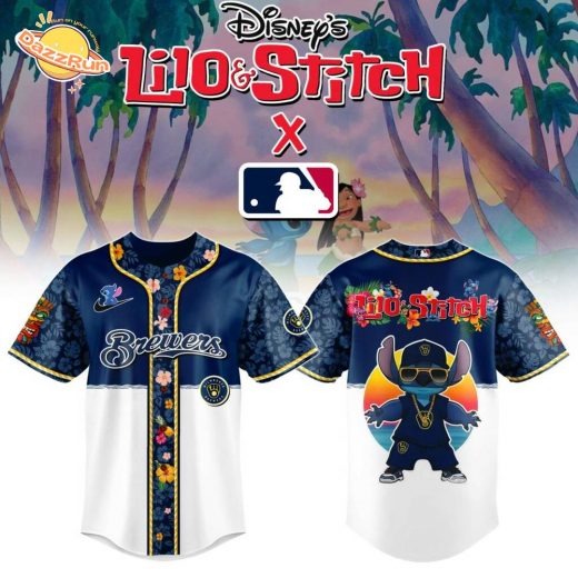 Milwaukee Brewers MLB x Lilo & Stitch Jersey