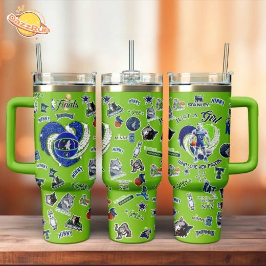 Minnesota Timberwolves NBA Custom Stanley Quencher 40oz Stainless Steel Tumbler With Handle