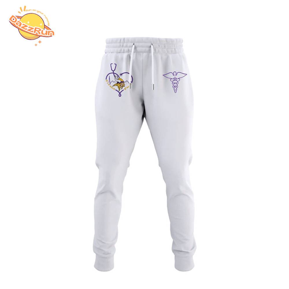 Minnesota Vikings NURSES NIGHT Combo White Tshirt Minnesota Vikings NURSES NIGHT Combo White Tshirt
