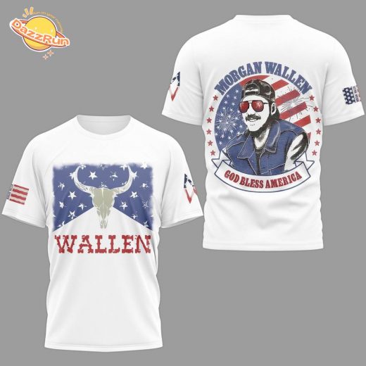 Morgan Wallen God Bless America Shirt – Patriotic Country Music Tee for 4th of July Fans