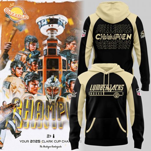 Muskegon Lumberjacks CLARK CUP CHAMPIONS 2025 New Design Hoodie